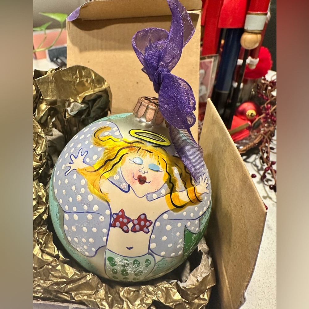 Dianne Artware Hand Painted Mermaid Ornament